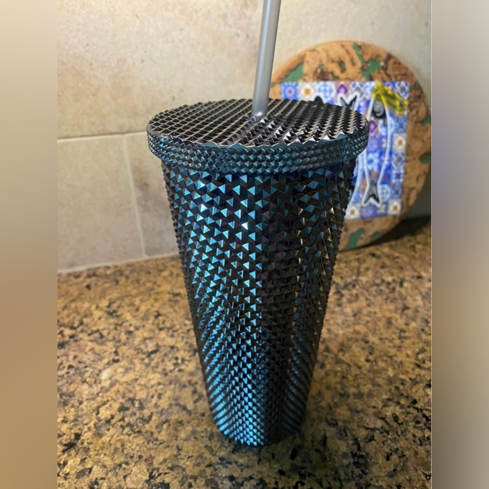 24 oz Gunmetal Studded Double Wall Tumbler